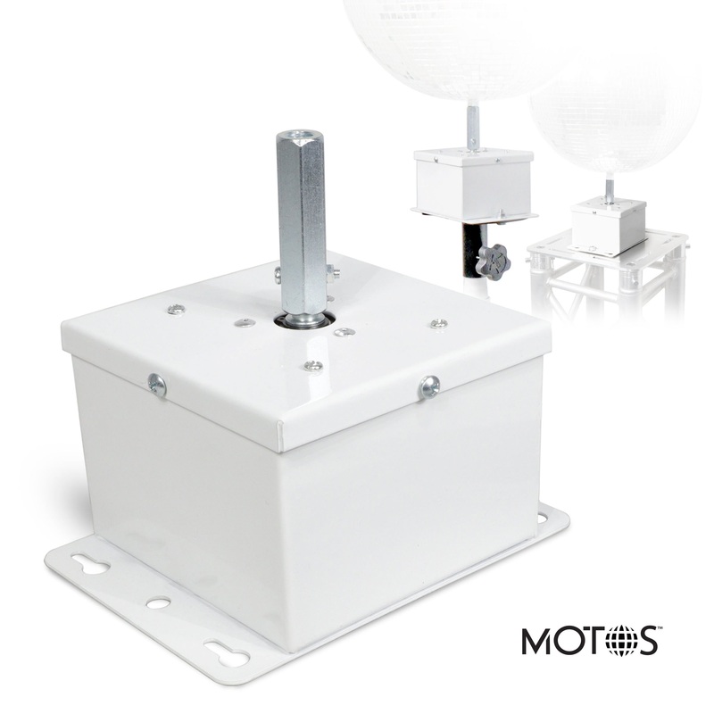 ProX X-MOTOS-WH MOTOS Universal Upright Mirror Ball Oscillating 1RPM Motor  Mounts up to 30″ Mirror Balls  White Finish