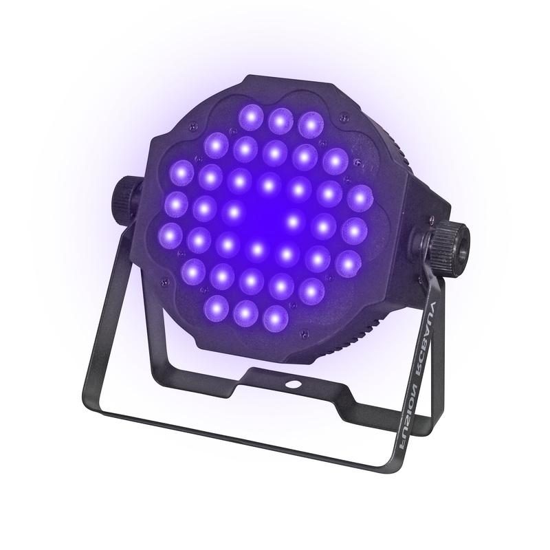 Xstatic Pro Fusion RGBA UV Par 36x 1W LED Slim Par Black Housing