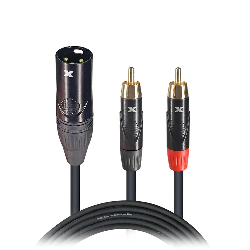 XC-SYXF10 10 Ft. High Performance Y Cable 1/4″ TRS-M Stereo to Dual XLR-F