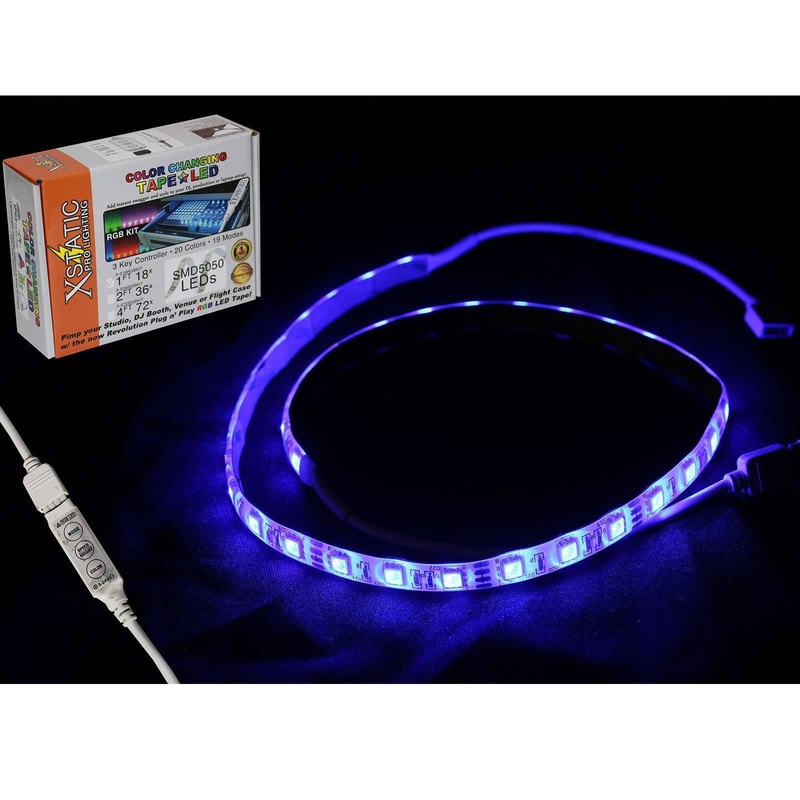 Xstatic X-S72RGB-KIT 48″ 4ft IP65 Red Green Blue LED Strip Light Kit w Remote