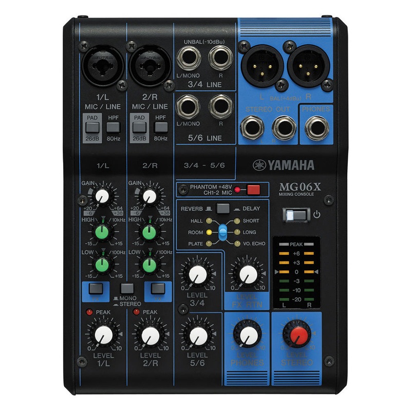 Yamaha MG06X 6-Channel Compact Audio Mixer with Built In Effects