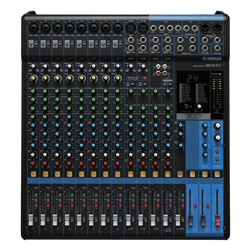 Yamaha MG16XU 16-Input Mixer with Built-In Effects and 2-In/2-Out USB Interface