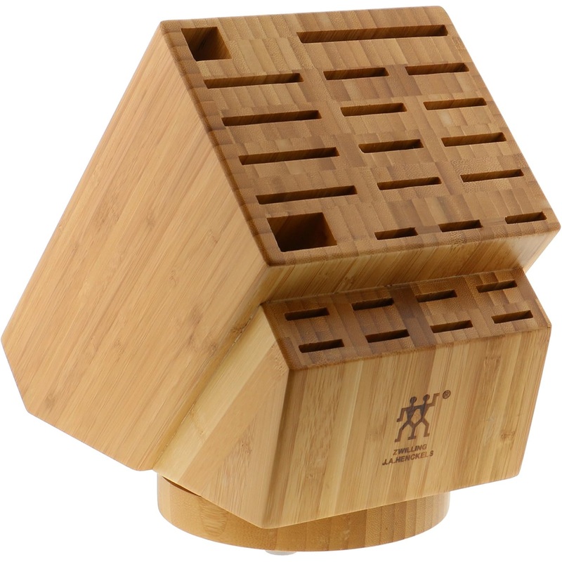 ZWILLING J.A. Henckels 26-Slot Bamboo Swivel Knife Block