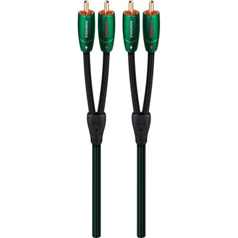 AudioQuest Evergreen Stereo Cable with 4 RCA Connectors (0.6 m)