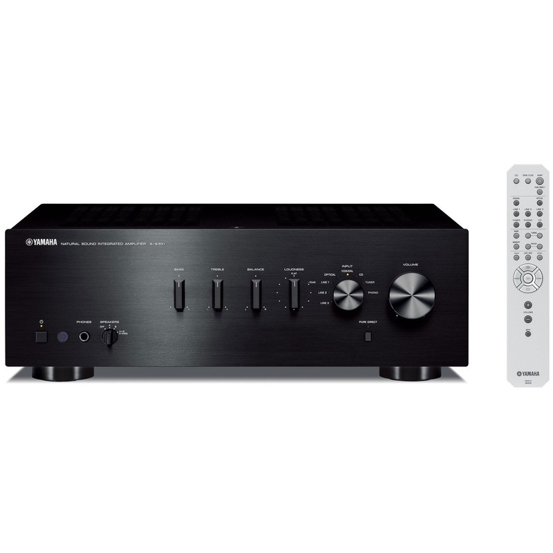 Yamaha A-S301BL Natural Sound Integrated Stereo Amplifier (Certified Refurbished)