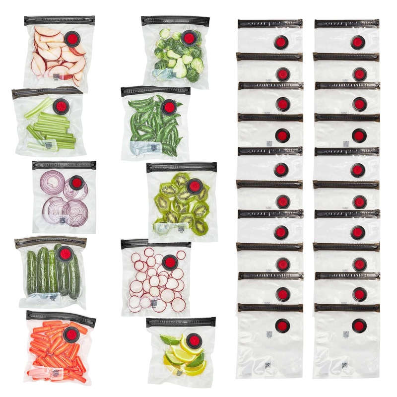 ZWILLING Fresh & Save Set 30-pc Vacuum Sealer Bag for Food, 1/2 Gallon, Sous Vide Bag