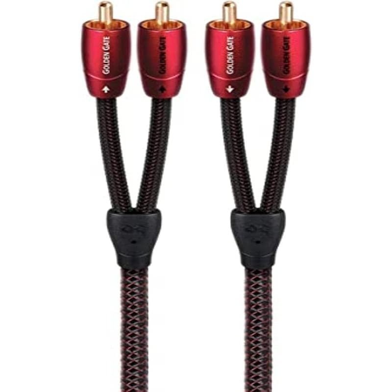AudioQuest Golden Gate Stereo Cable with 4 RCA Plugs, 0.6 m.