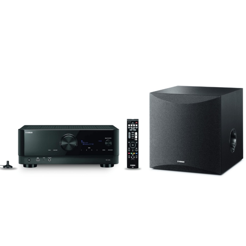 Yamaha RX-V6A 7.2-Channel AV Receiver with MusicCast & 10″ 100W Powered Subwoofer Bundle – Enhance Your Home Theater Experience