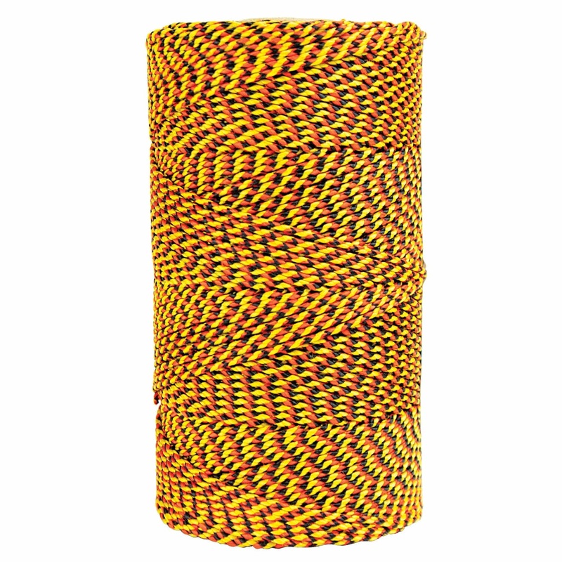 W. Rose RO689 Super Tough Bonded Braided Orange, Black & Gold Nylon Mason’s Line – 685′