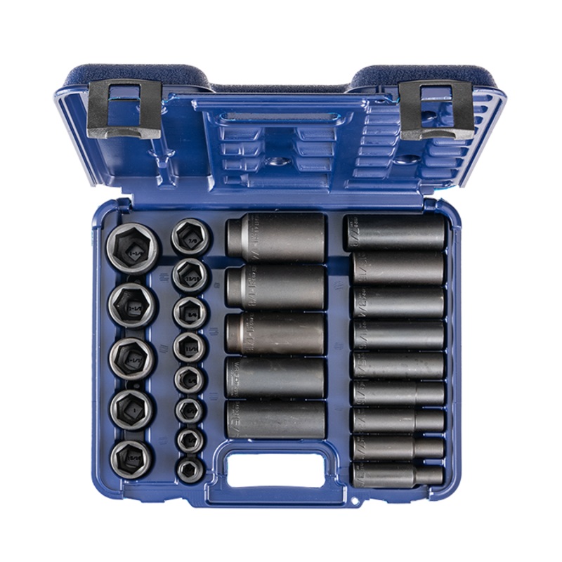Wright Tool  46667-MC Set 6 Pt. Standard & Deep Metric Impact Socket Set 32 Pc