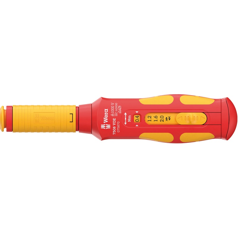 Wera 7508 VDE Kraftform Safe-Torque Speed Torque screwdriver, 0.4-2.0 Nm