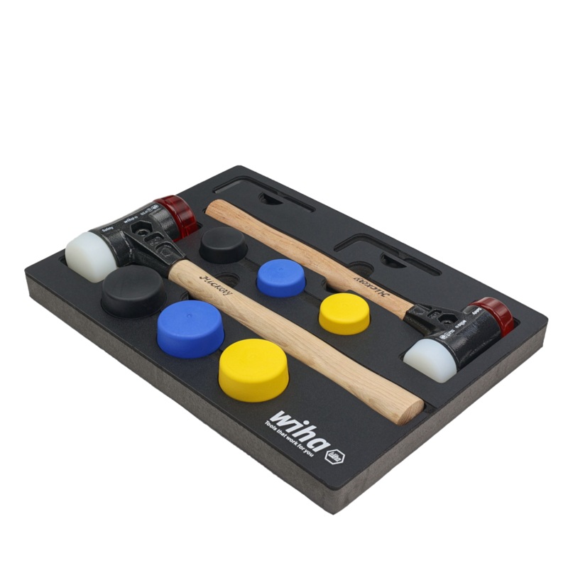 Wiha Tools 83270 Split Head Mallet Foam Tray Set, 14 Pc.