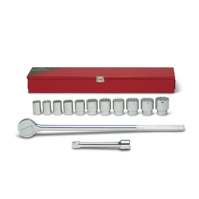 Wright Tool 614 3/4″ Drive 12 Pt. Standard Socket Set 13 Piece