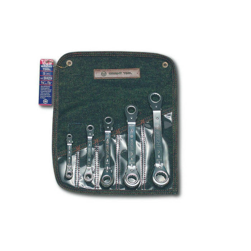 Wright Tool 9429 Ratcheting Box Wrench Set 5 Piece