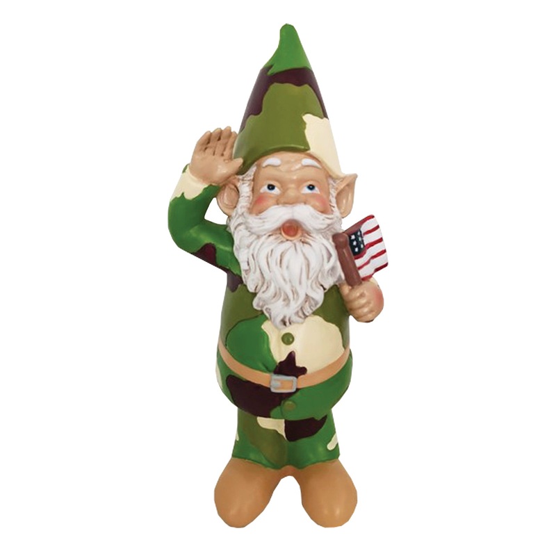 Army 12″ Resin Garden Gnome