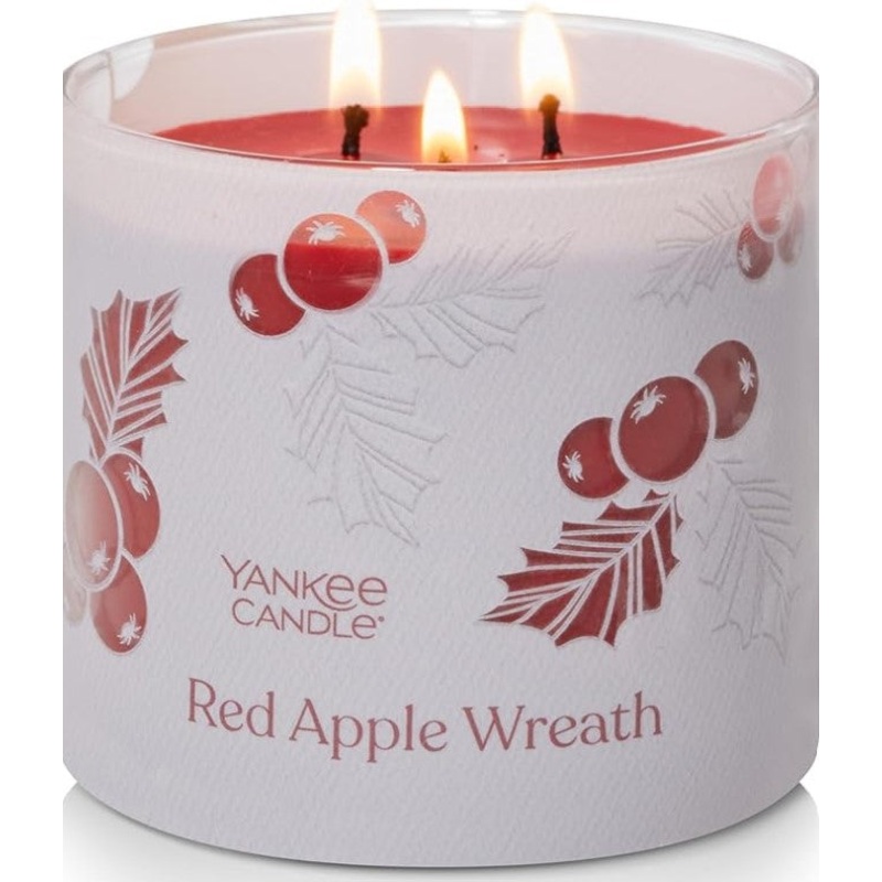 Yankee Candle Red Apple Wreath 3-Wick Candle