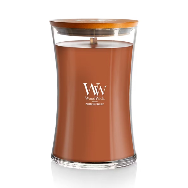 WoodWick Large Hourglass Candle – Pumpkin Praline