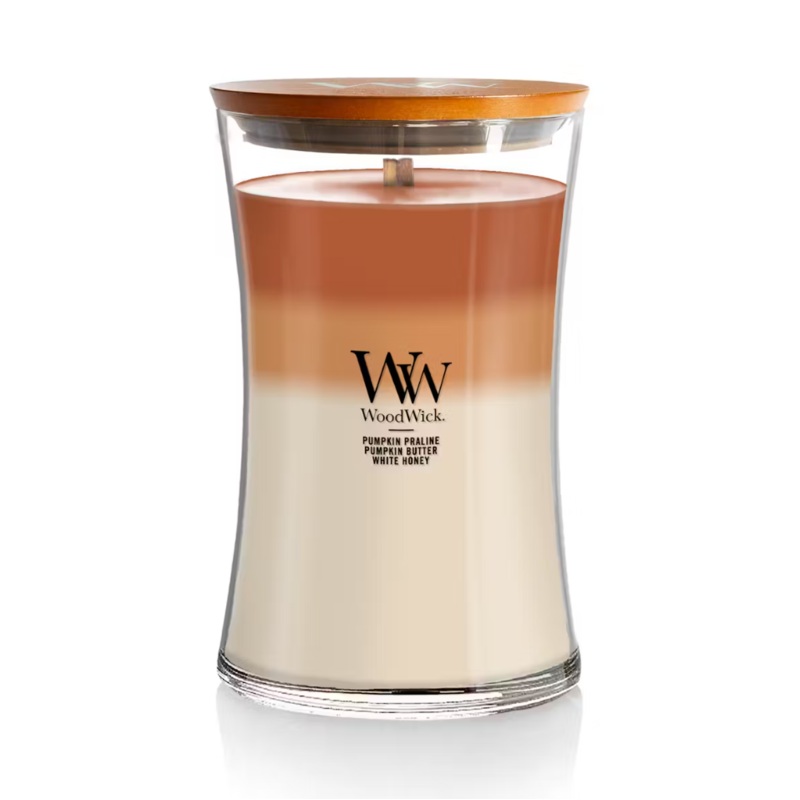 WoodWick Large Trilogy Hourglass Candle – Pumpkin Gourmand Trilogy
