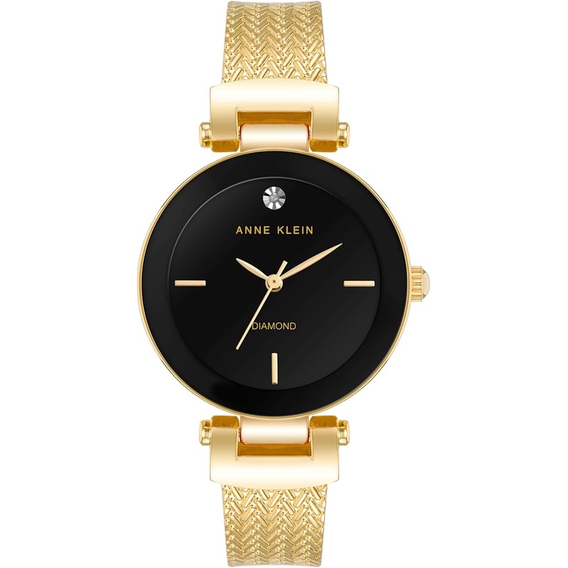 Anne Klein Womens Genuine Diamond Dial Bangle Watch