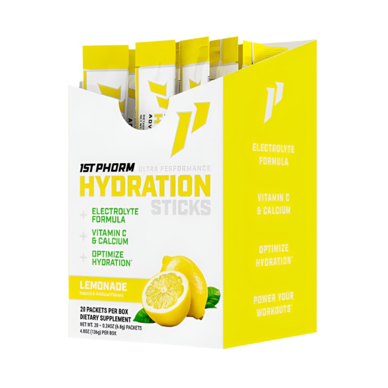 1st Phorm Hydration Sticks – Lemonade – 20 Servings