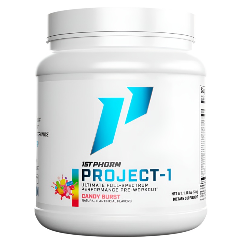 1st Phorm Project-1 Pre-Workout – Candy Burst – 20 Servings