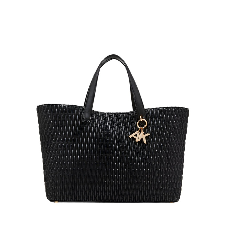 Anne Klein Logo Detail Quilted Tote Handbag