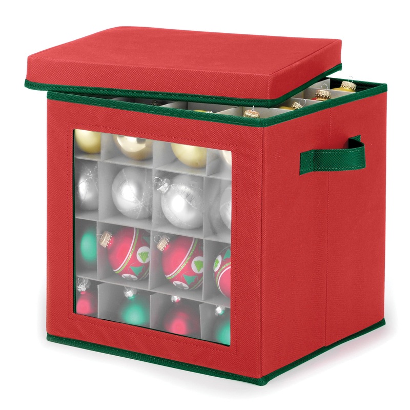 Whitmor Christmas Ornament Storage Cube – 64 Compartments