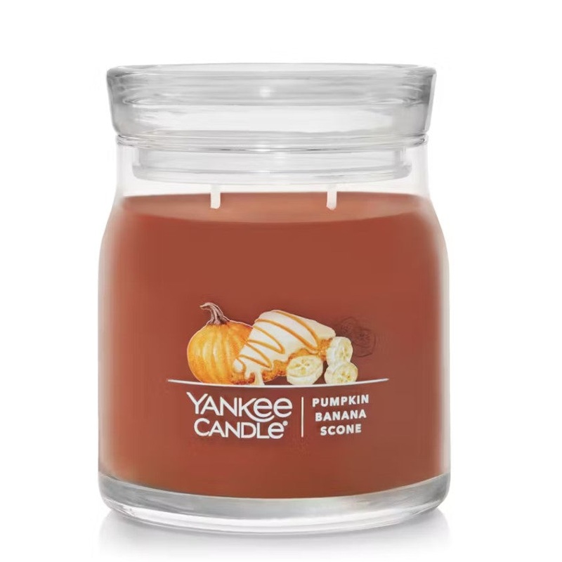Yankee Candle Signature Medium Jar Candle – Pumpkin Banana Scone