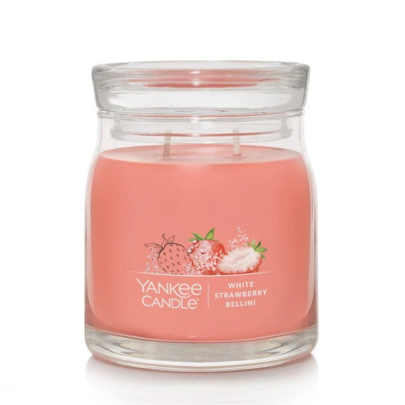 Yankee Candle Signature Medium Jar Candle – White Strawberry Bellini