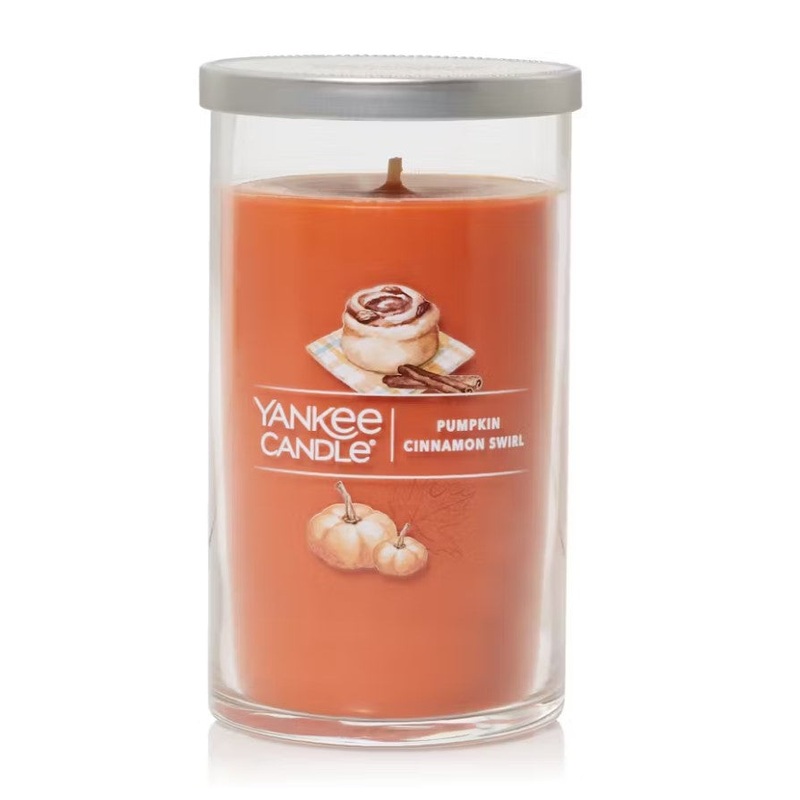 Yankee Candle Signature Medium Pillar Candle – Pumpkin Cinnamon Swirl