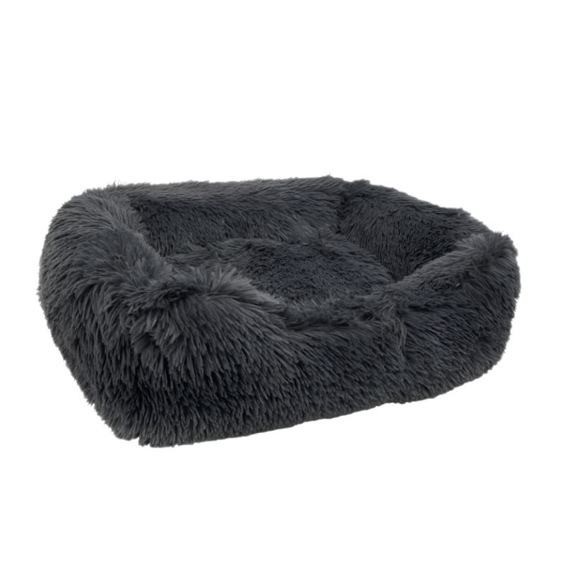 Wag and Wiggle Long Plush Relaxing Cuddle Dog Bed