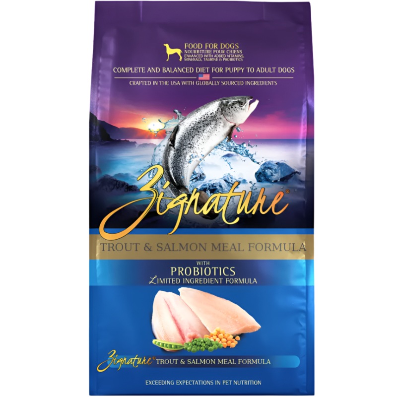Zignature Trout & Salmon Formula Dry Dog Food – 25 lbs.