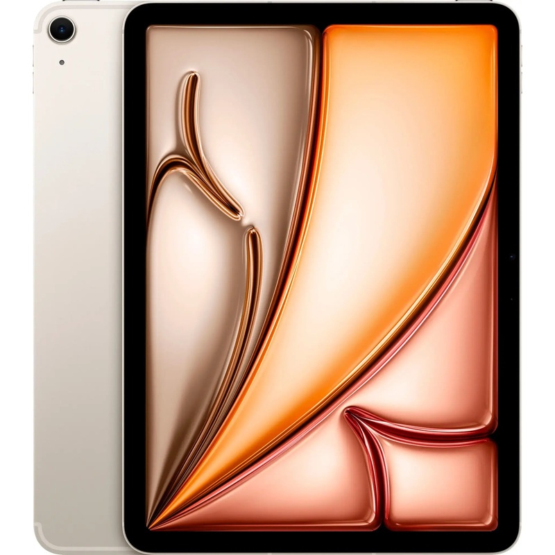 Apple – 11-inch iPad Air M2 Chip Built for Apple Intelligence Wi-Fi + Cellular 1TB – Starlight
