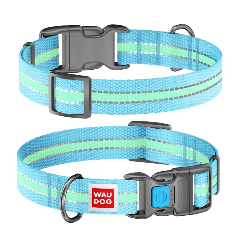 WAUDOG Nylon Reflective Dog Collar – Size Large