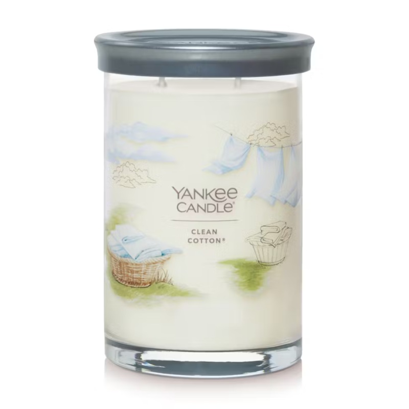Yankee Candle Signature Large 2-Wick Tumbler Candle – Clean Cotton