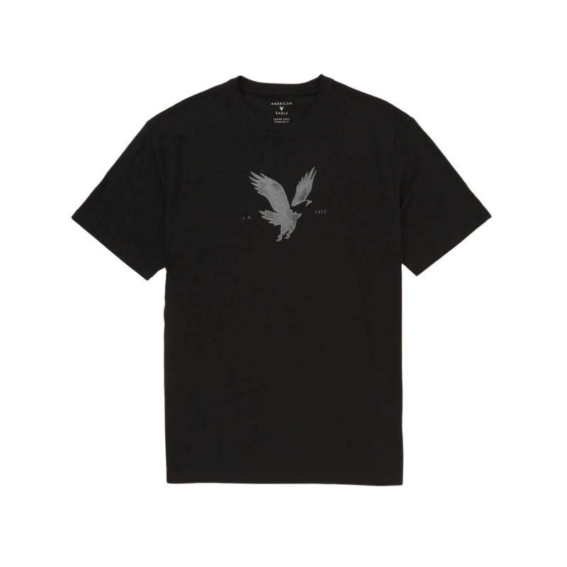 American Eagle Mens AE Logo Graphic Short Sleeve T-Shirt