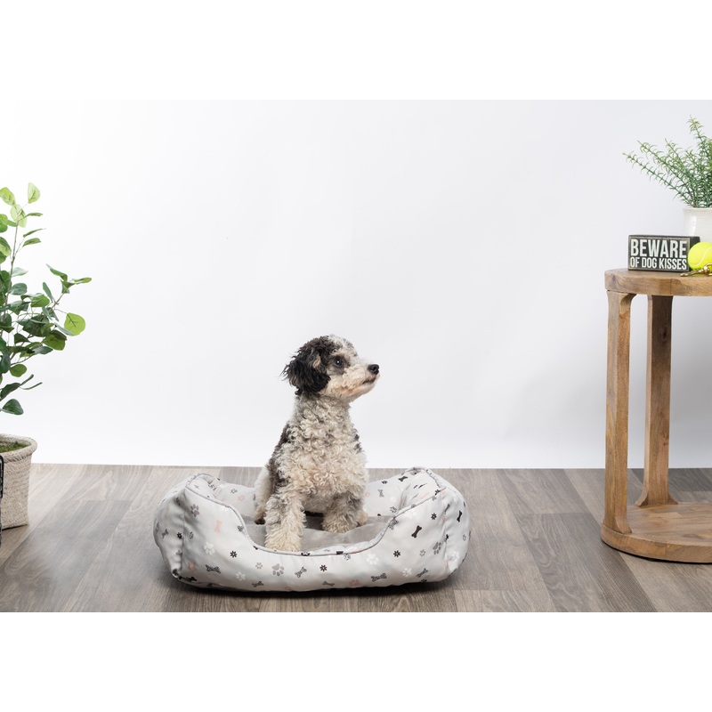 Wag and Wiggle Poly Canvas Cuddle Dog Bed