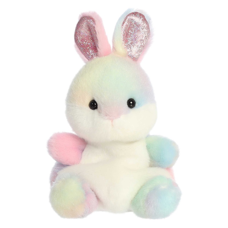Aurora Palm Pals 5″ Opal Rainbow Bunny Plush Toy