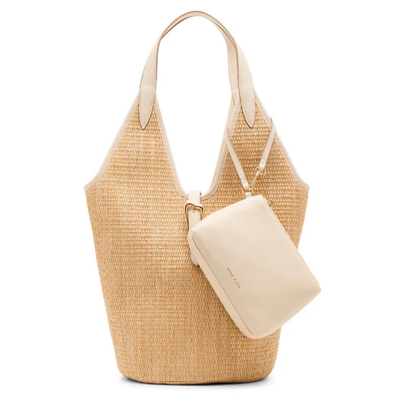 Anne Klein Angular Hobo Handbag With Pouch