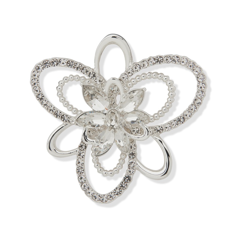 Anne Klein Flower Cluster Brooch Pin