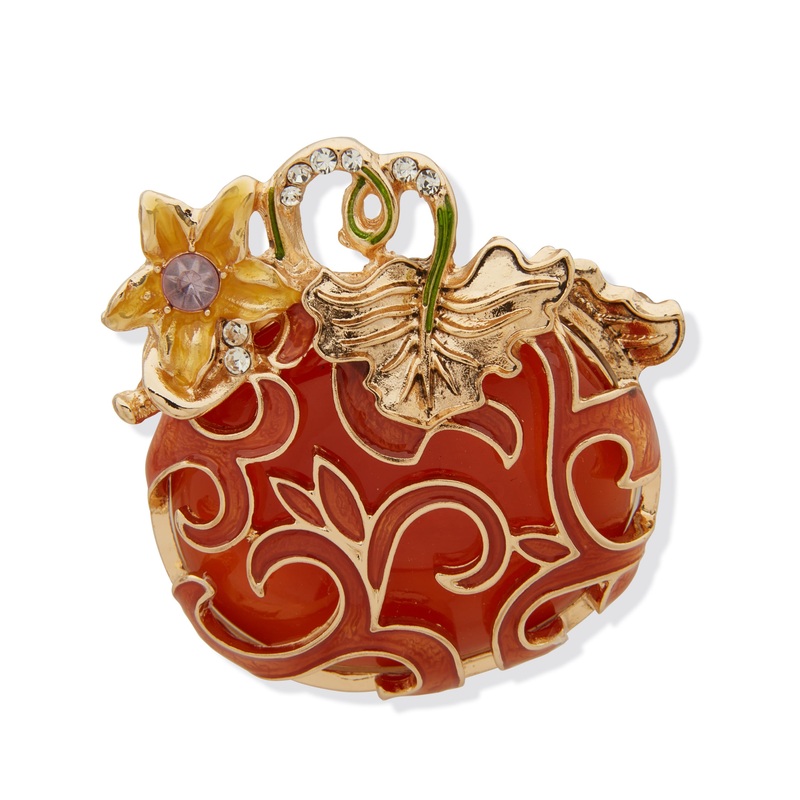 Anne Klein Boxed Pumpkin Brooch