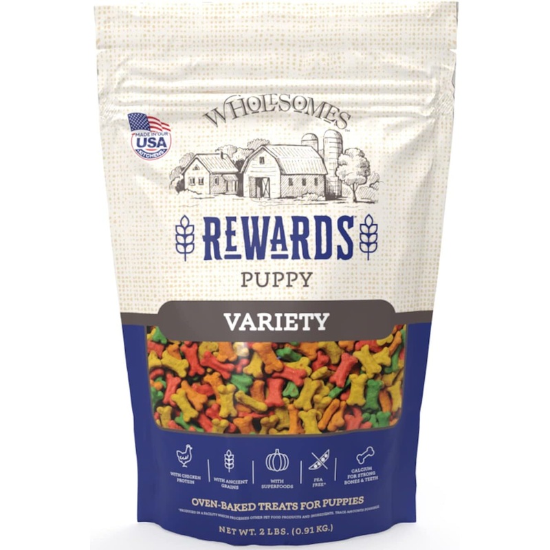 Wholesome Variety Rewards Puppy Oven Baked Treats – 2 lbs.