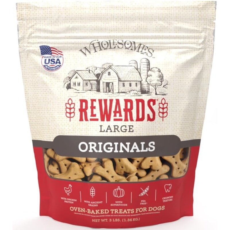 Wholesomes Rewards Large Originals Biscuit Dog Treats – 3 lbs.