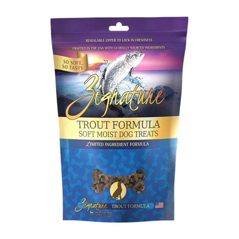 Zignature Trout Soft Moist Dog Treats – 4 oz.