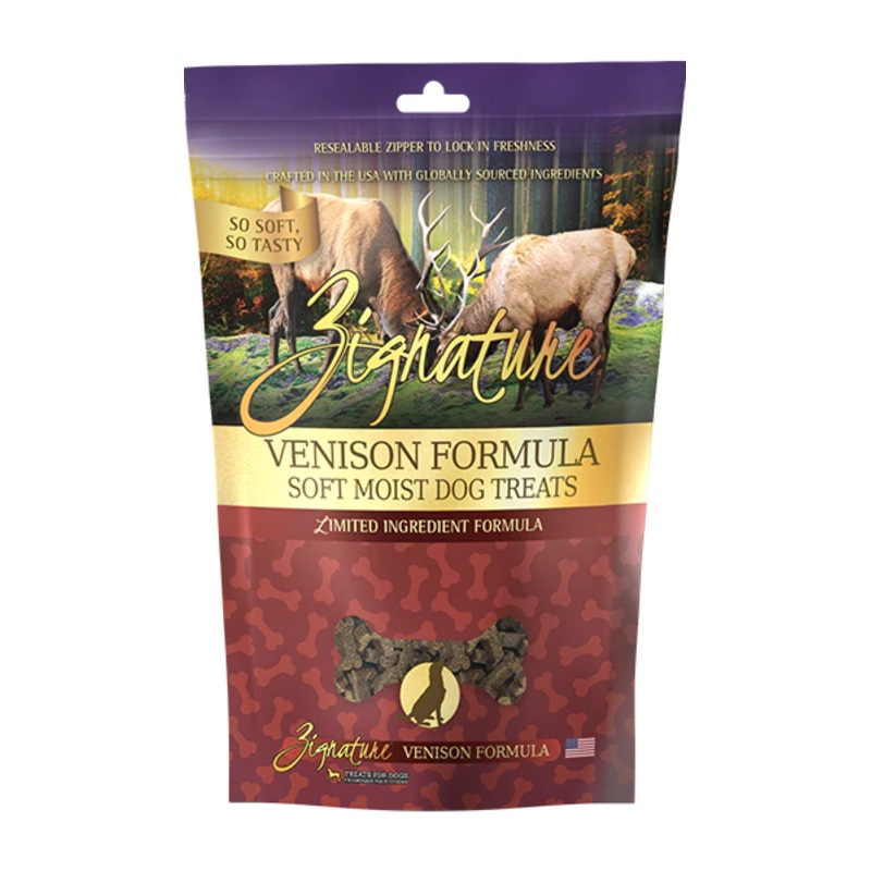 Zignature Venison Soft Moist Dog Treats – 4 oz.