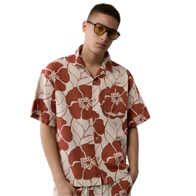 American Eagle AE Poolside Floral Button – Up Shirt