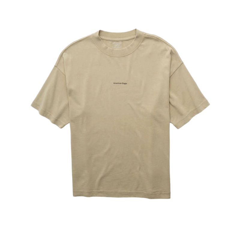 American Eagle Mens AE Boxy Oversized Logo Graphic Short Sleeve T-Shirt