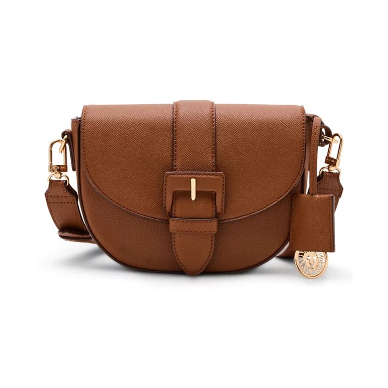 Anne Klein Covered Buckle Saddle Crossbody Handbag