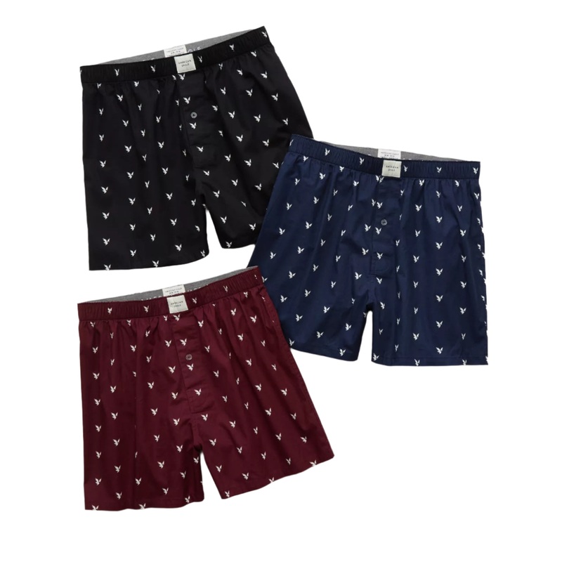 American Eagle AEO Mens Stretch Boxer Shorts – 3-Pack