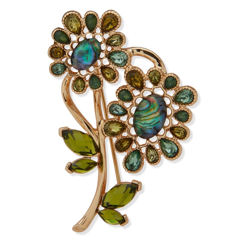 Anne Klein Boxed Flower Brooch Pin